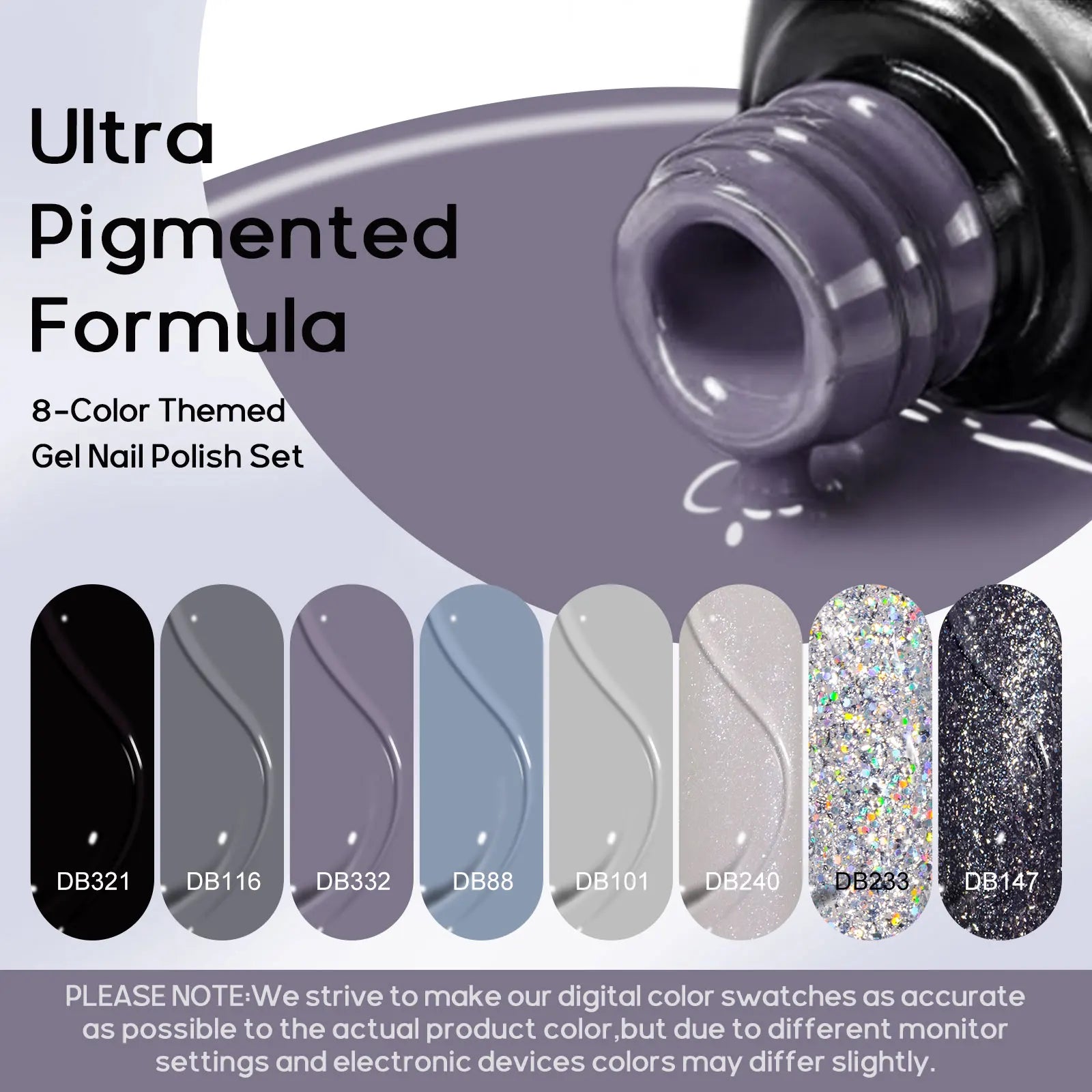 6-Delers Fargerikt Gel Neglelakksett – Autumn Sparkle Edition