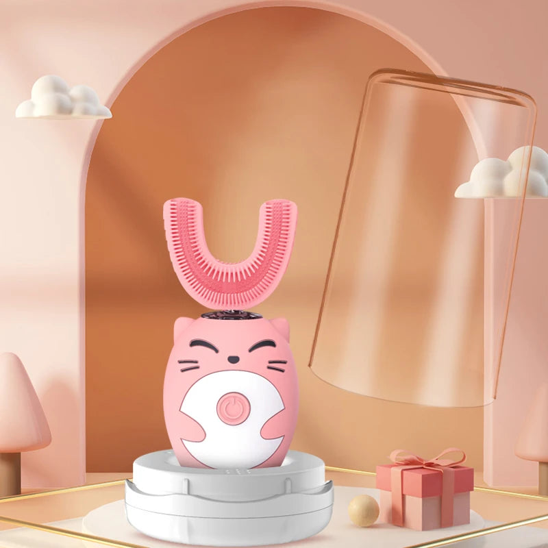 Balashov Kids U-Shape Sonic Electric Toothbrush – 360° smart tannbørste for barn med ultralydrengjøring og IPX7 vanntetthet