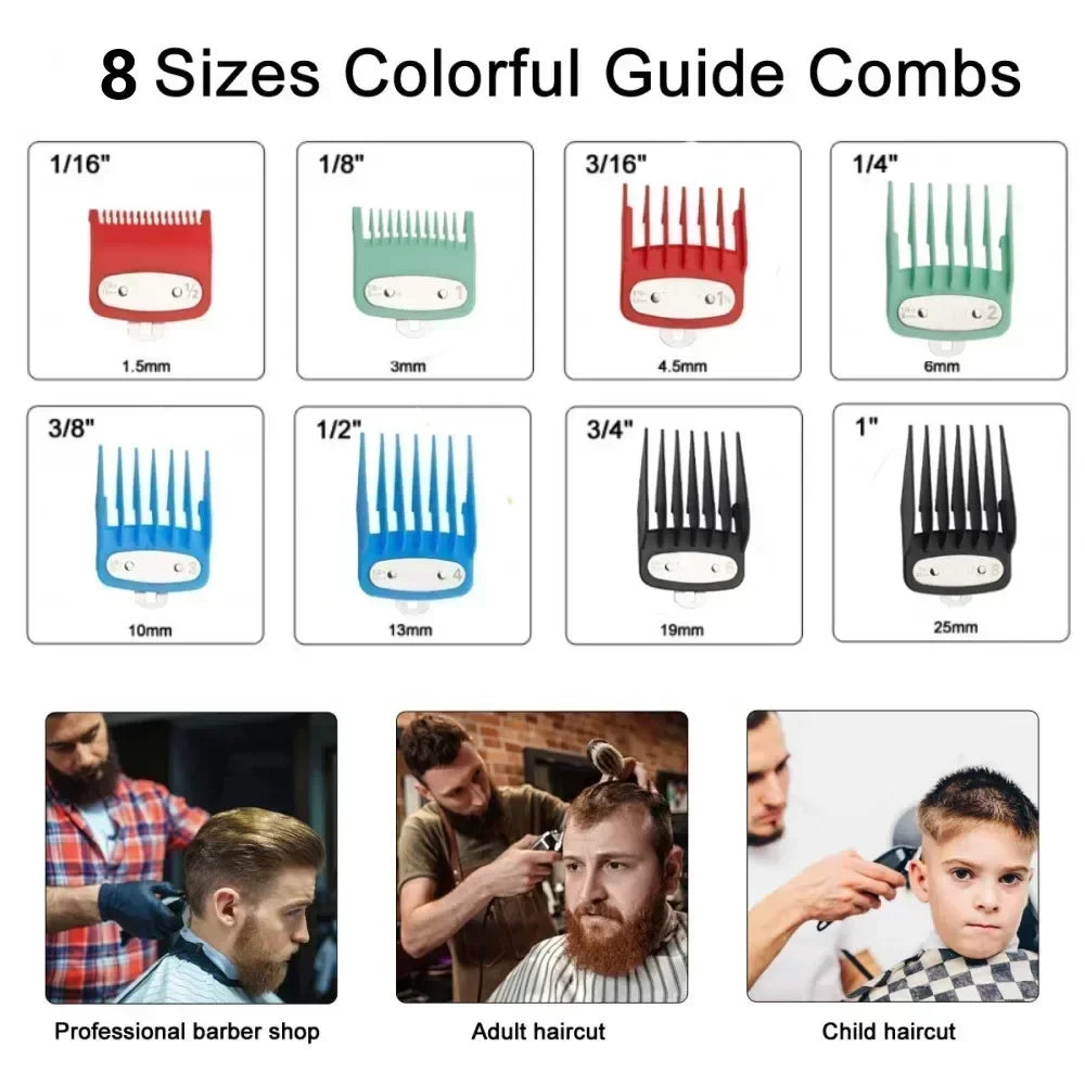 Kemei KM-1990 Hair Clipper Professional Hair Clipper Men's Hair Clipper Electric Trimmer LCD Display Hair Clipper Almighty Set