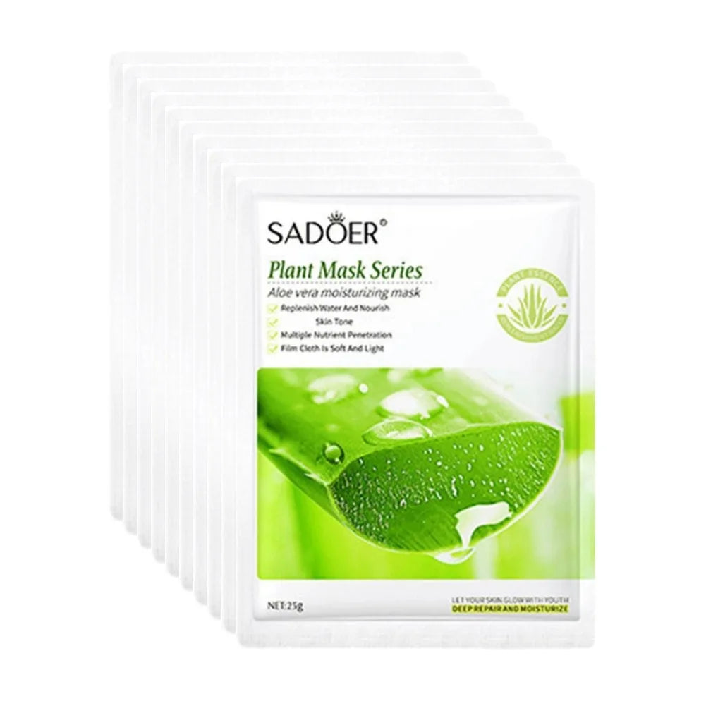 EELHOE 10pcs Natural Plant Series Face Mask