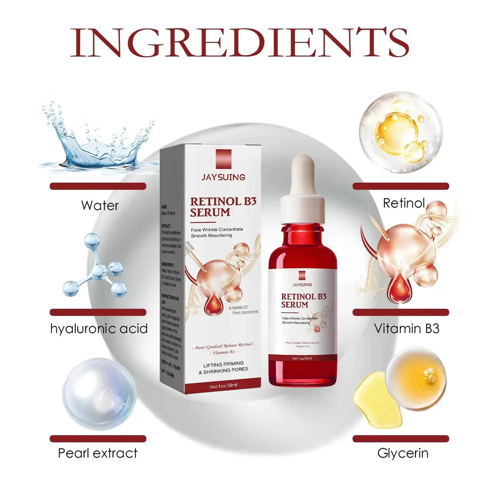 Jaysuing Retinol B3 Face Essence 30 ml – Løft, fukt og glød for en ungdommelig hud