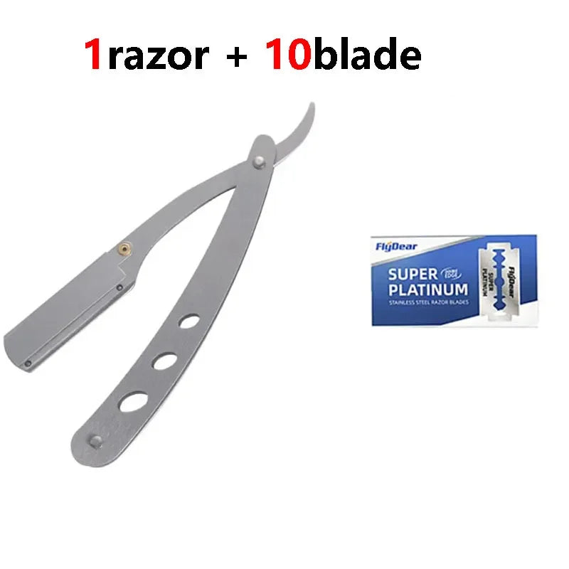 Profesjonell Straight Edge Barberkniv i Rustfritt Stål