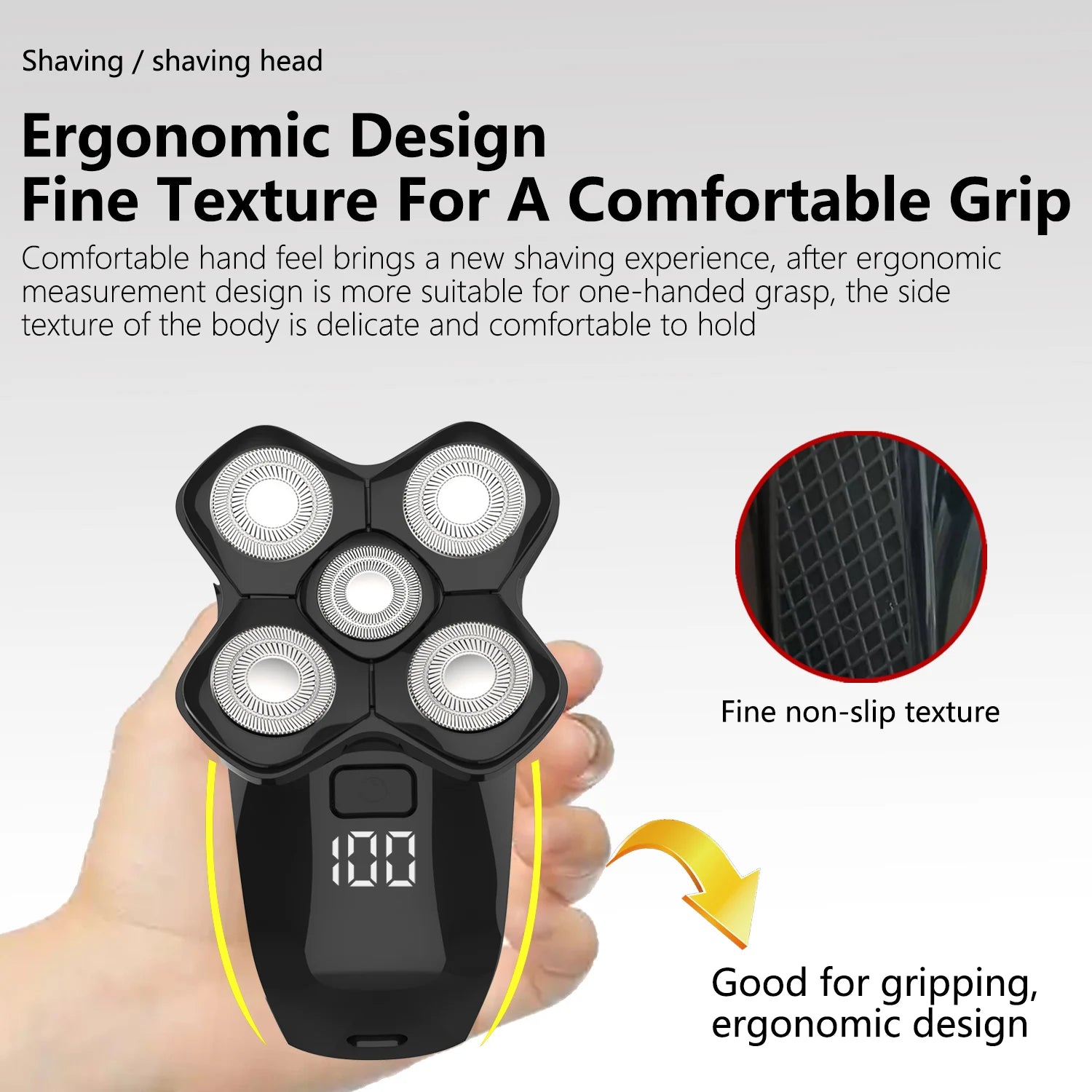 GENKO 5D Electric Head Shaver – presis, fleksibel og komfortabel barbering for menn