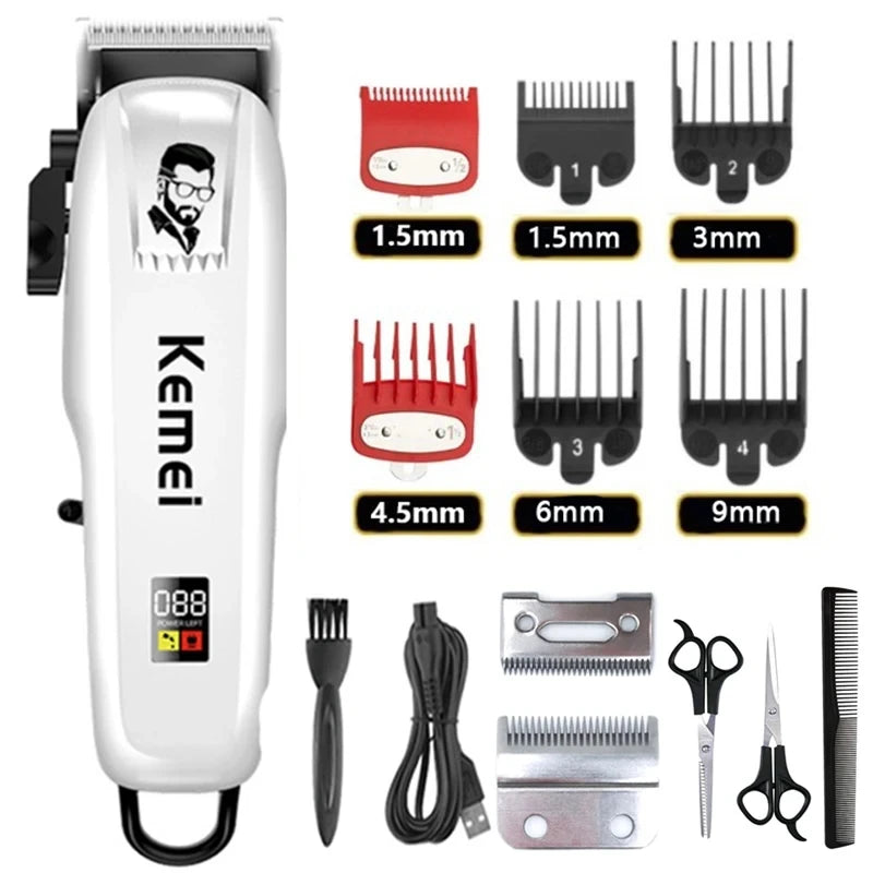 Kemei KM-PG809A Professional Hair Clipper – stillegående, kraftig og presis for hele familien