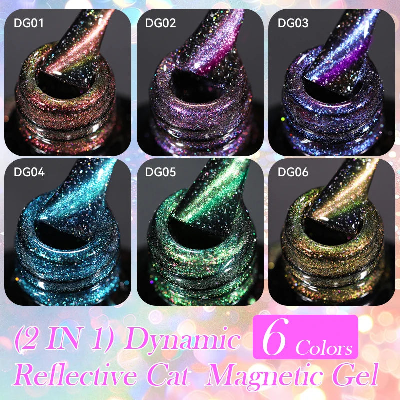 LILYCUTE 6-Delers Cat Eye Gel Neglelakksett