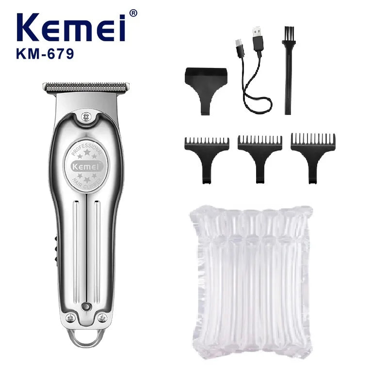 Kemei KM-679 Gold &amp; Silver Edition – presis, stilfull og profesjonell hårtrimmer for menn