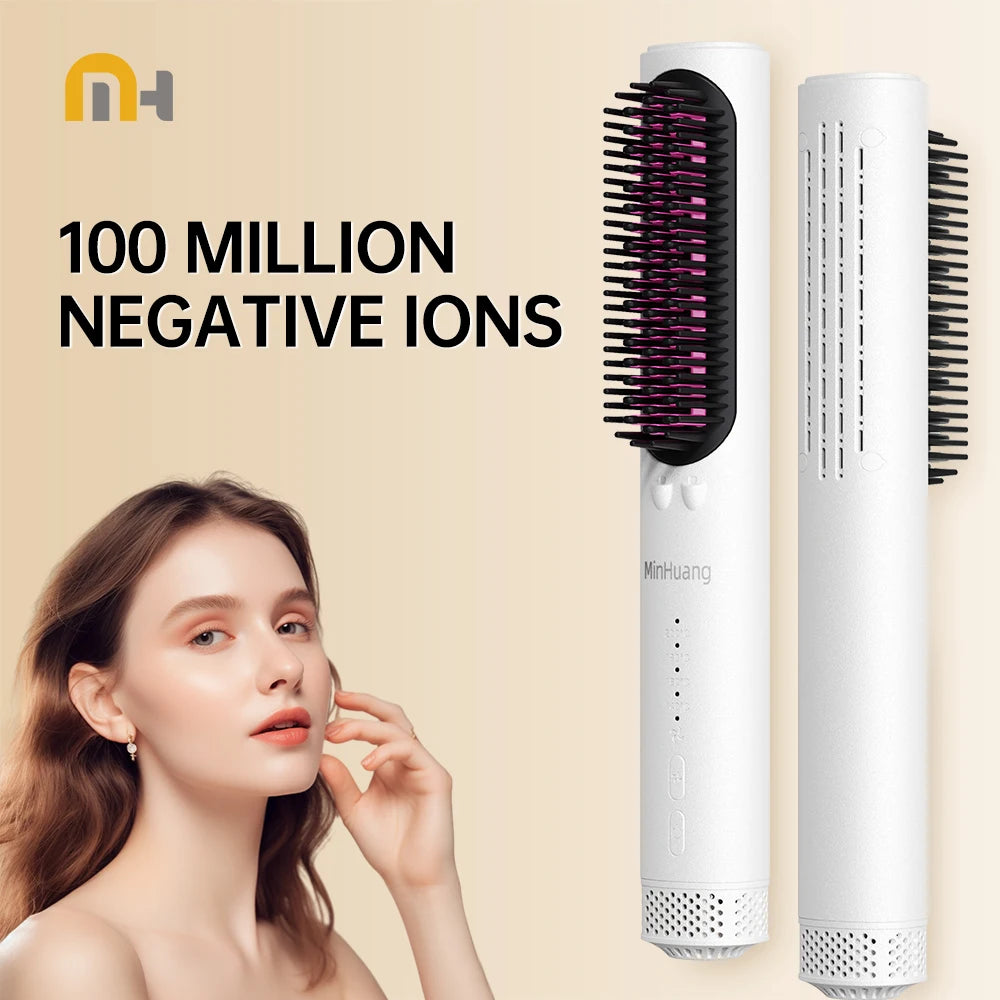 Electric Hot Comb – Multifunksjonell Rettetangbørste med Ioneteknologi og Anti-Brenn-Design