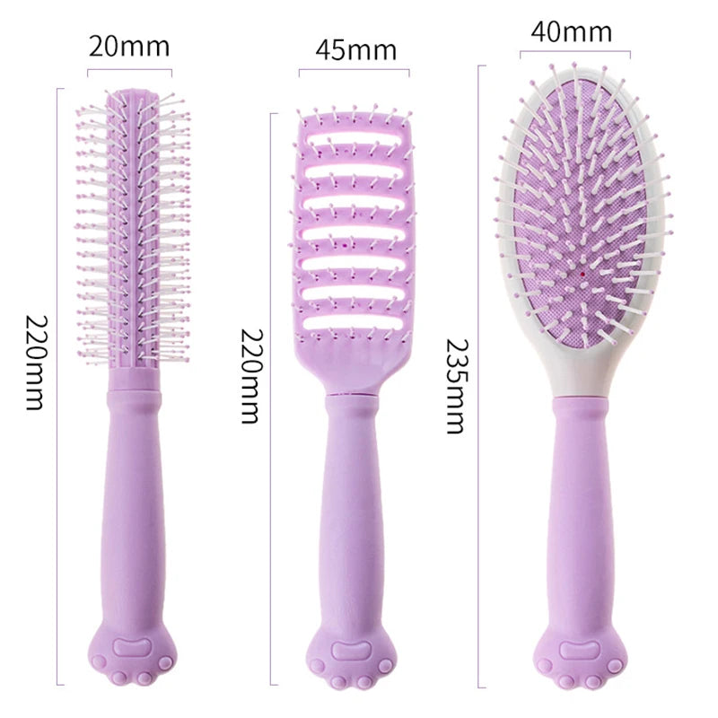Air Cushion Massage Hair Brush – Søt Katteformet Børste for Barn og Voksne