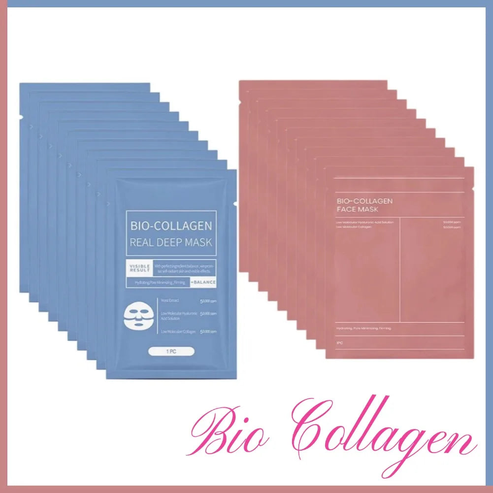 Real Deep Bio Collagen Mask Deep Moisturizing Hydrating Overnight Face Mask Refreshing Brightening firming Skin Care mask