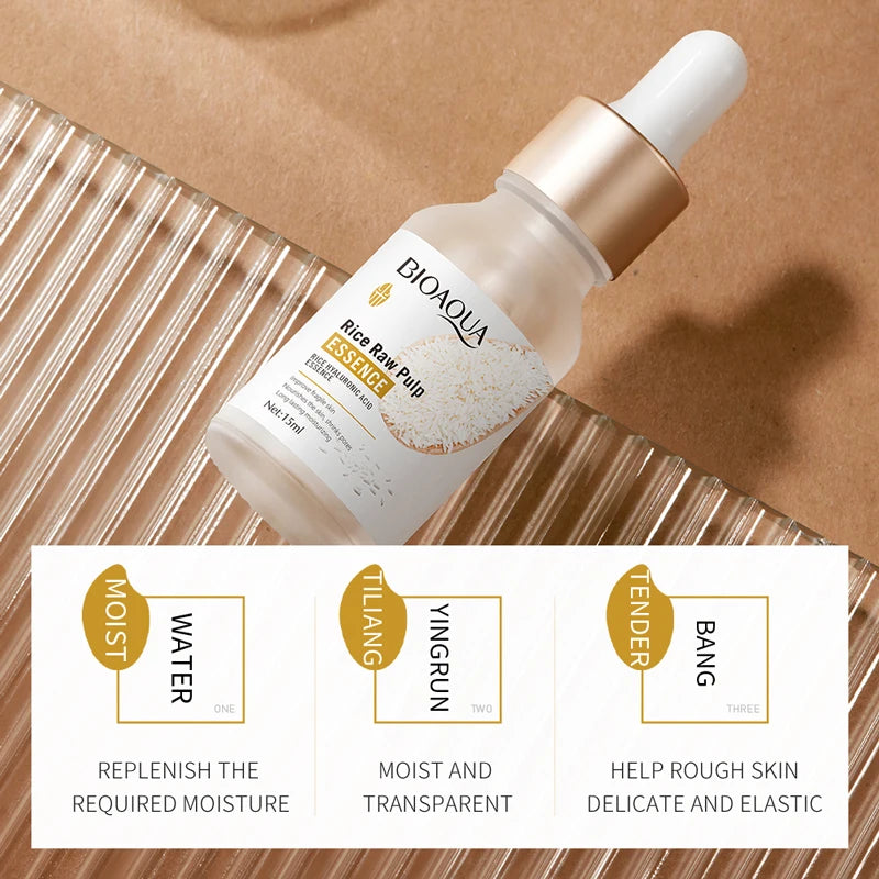 Rice Hyaluronic Acid Essence – Fukt, glød og jevn hudtone