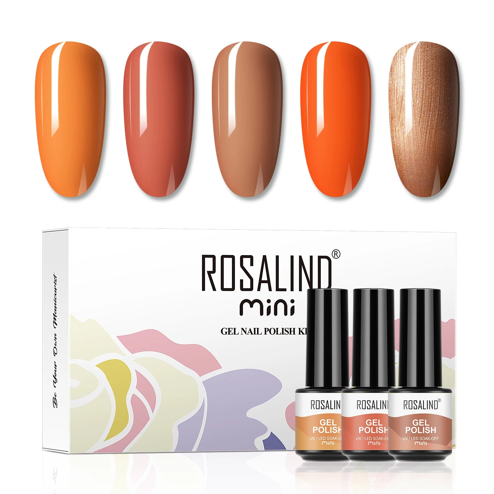 ROSALIND 5-Delers Gel Neglelakksett