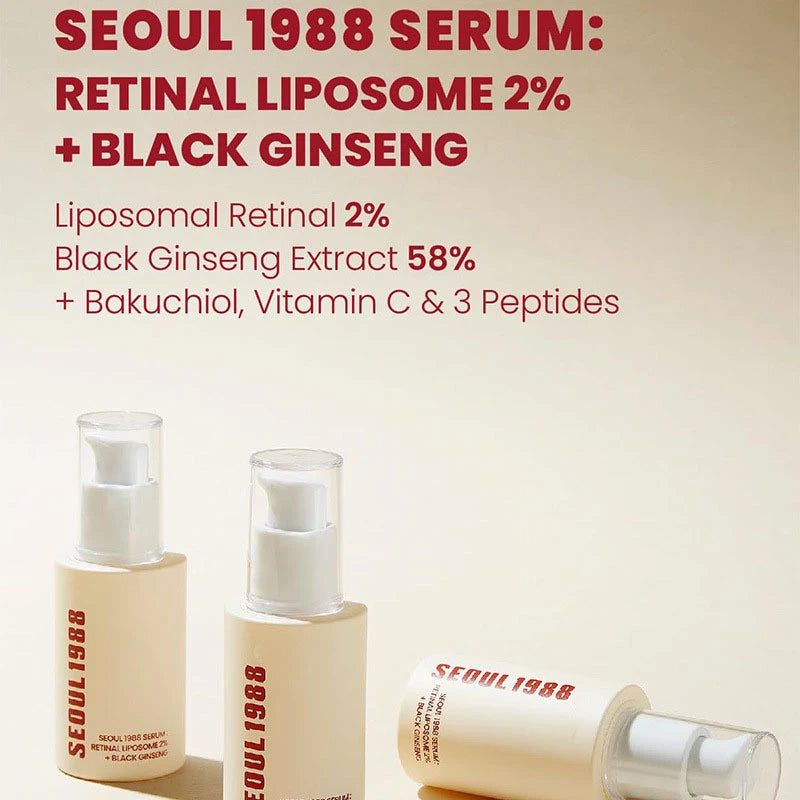 Korean 1988 Retinol Face Serum – intensiv anti-aging behandling med ginseng, vitamin C og niacinamid
