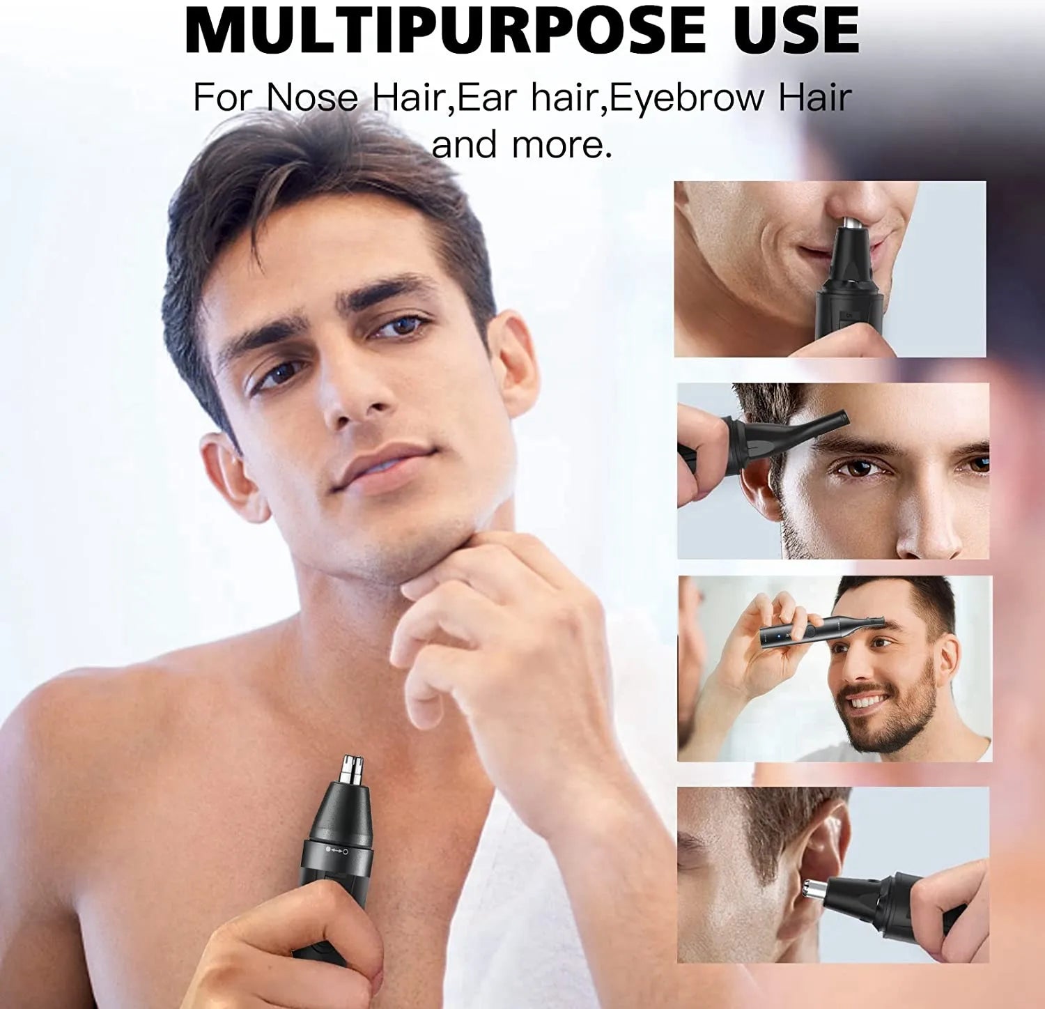 VGR V-613 2-i-1 Nesetrimmer og Øyenbrynstrimmer – presis, hygienisk og skånsom ansiktstrimmer