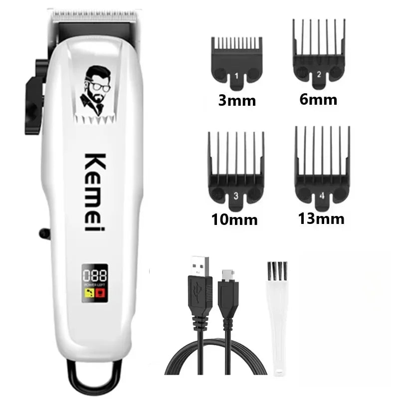 Kemei KM-PG809A + KM-1506 + KM-2024 Hair Clipper Kit – profesjonell presisjon og kraft for hår, skjegg og kropp