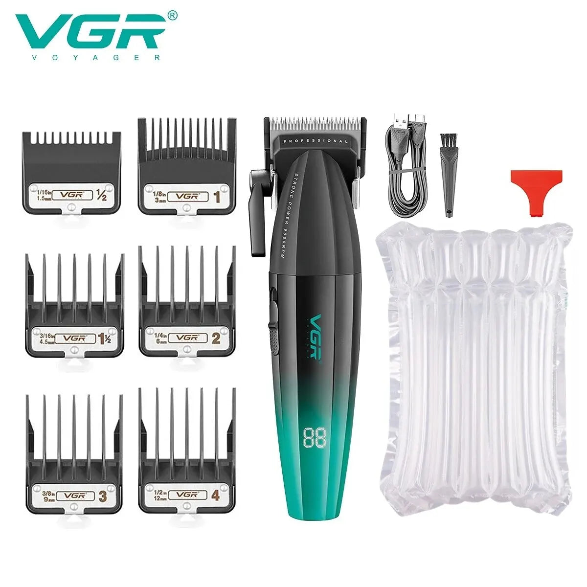 GR V-003 / V-906 Profesjonell Hårklipper og Trimmer – 9000 RPM