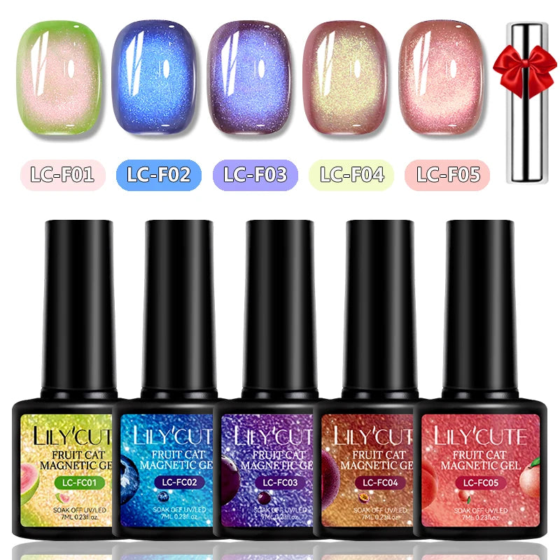 LILYCUTE 6-Delers Cat Eye Gel Neglelakksett