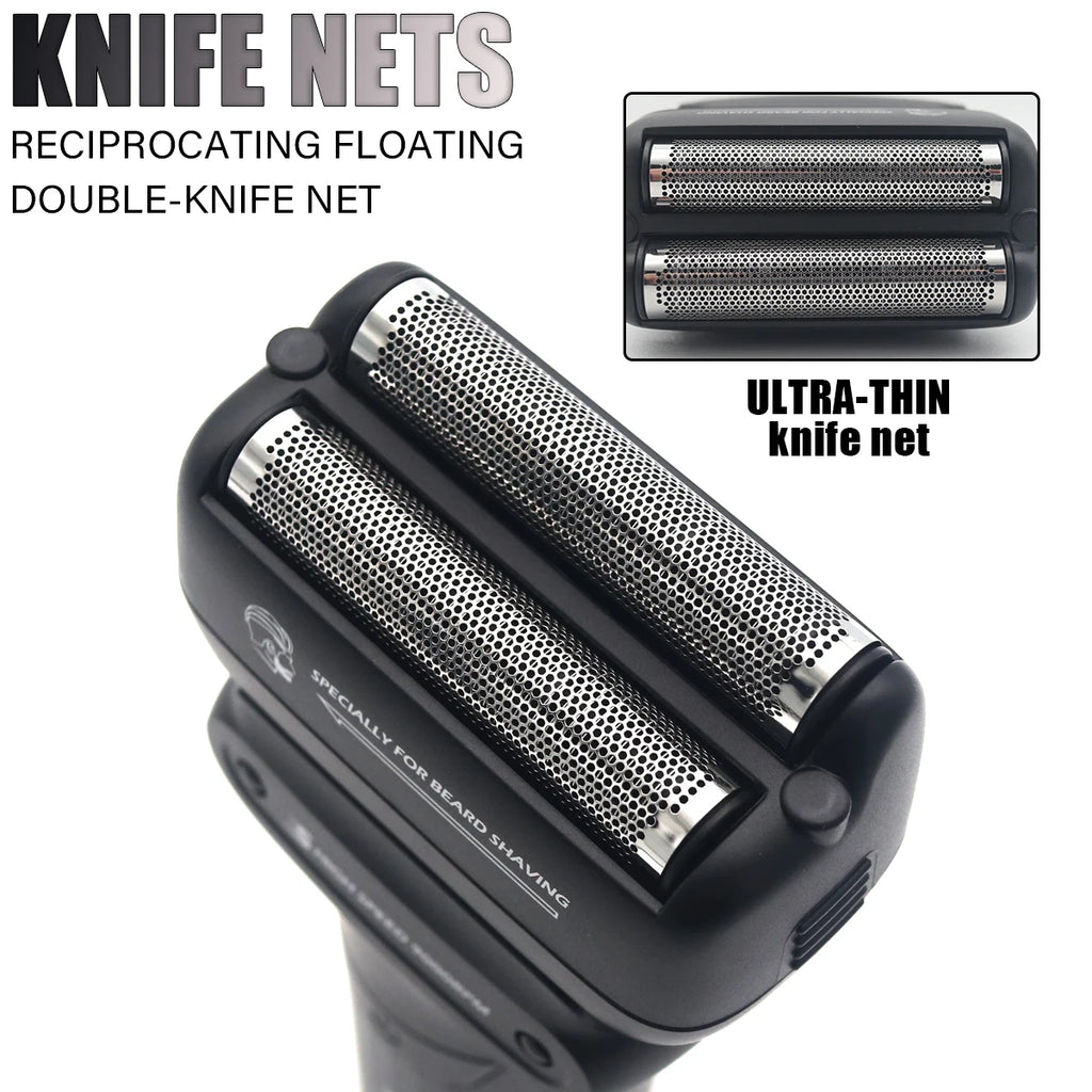 VGR V-368 Dobbel Foliebarbermaskin med LCD-display – tett, kraftig og fleksibel barbering