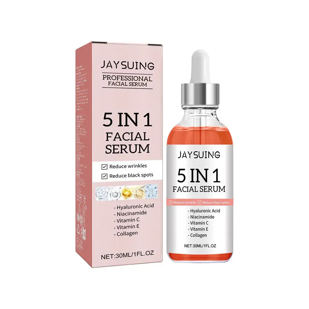 Jaysuing 5-i-1 Hyaluronic Acid Face Serum – intensiv fukt, glød og jevnere hudtone