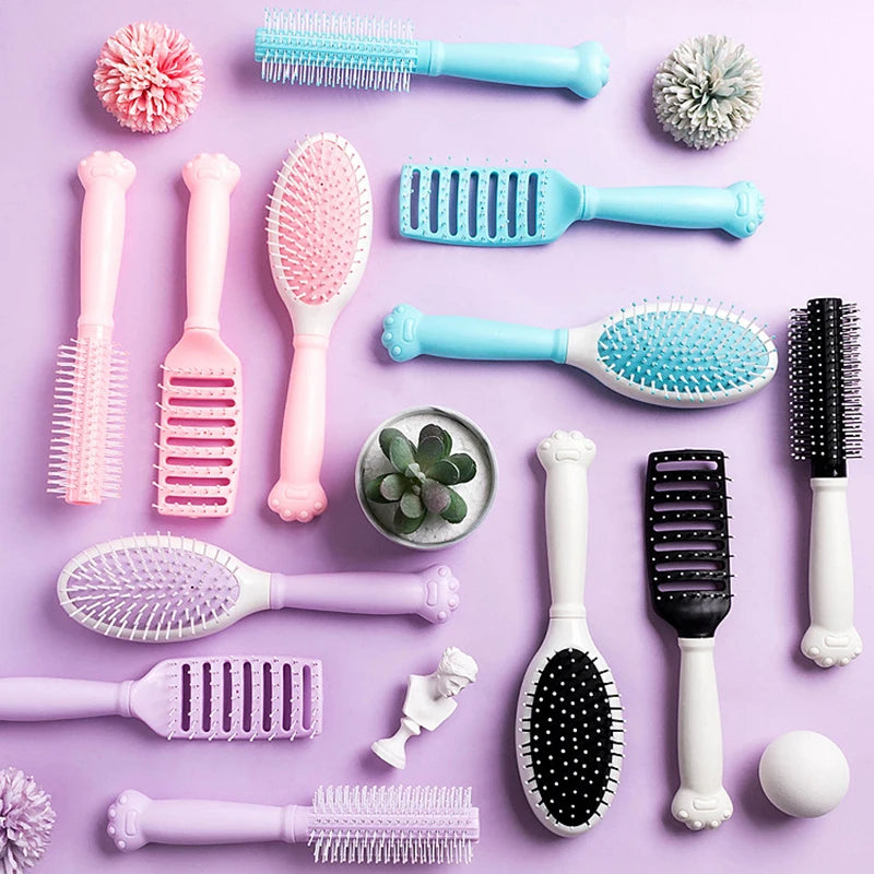 Air Cushion Massage Hair Brush – Søt Katteformet Børste for Barn og Voksne