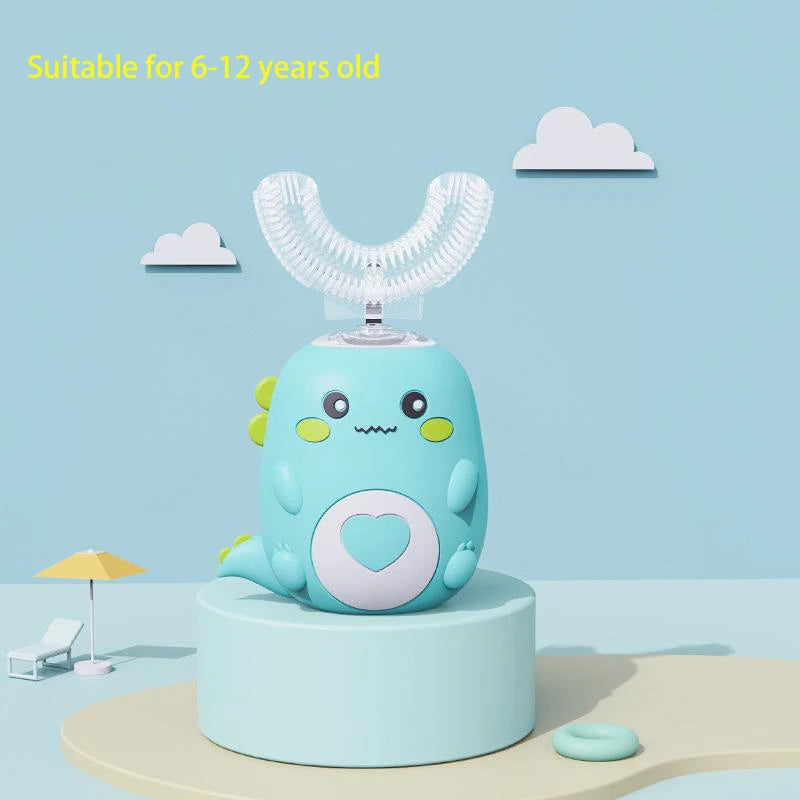 Barnas U-formet elektrisk tannbørste – 360° sonisk rengjøring i silikon