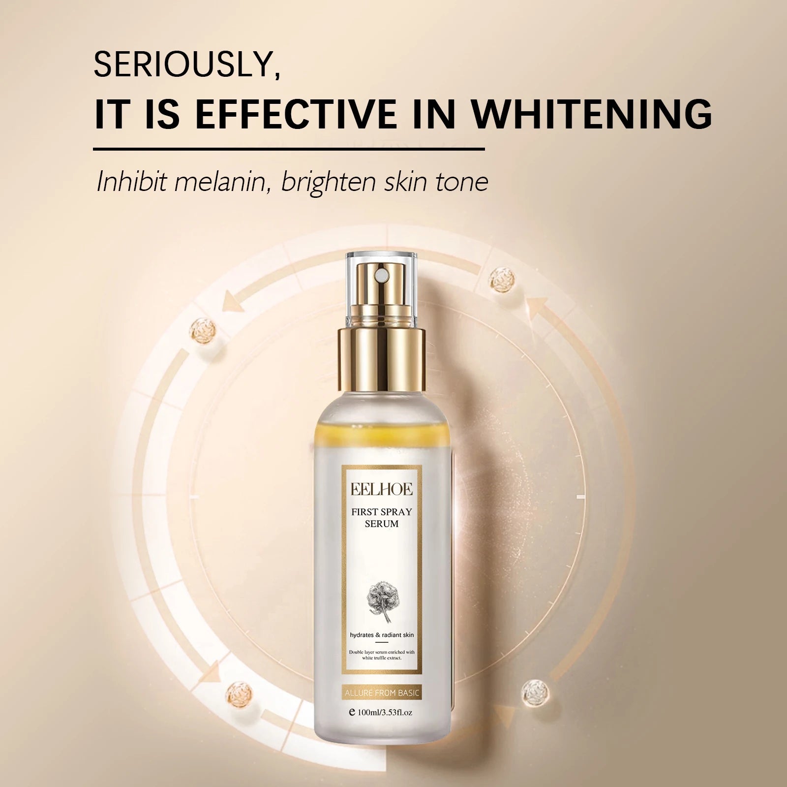 EELHOE White Truffle Moisturizing Spray – intens glød, fukt og jevnere hudtone