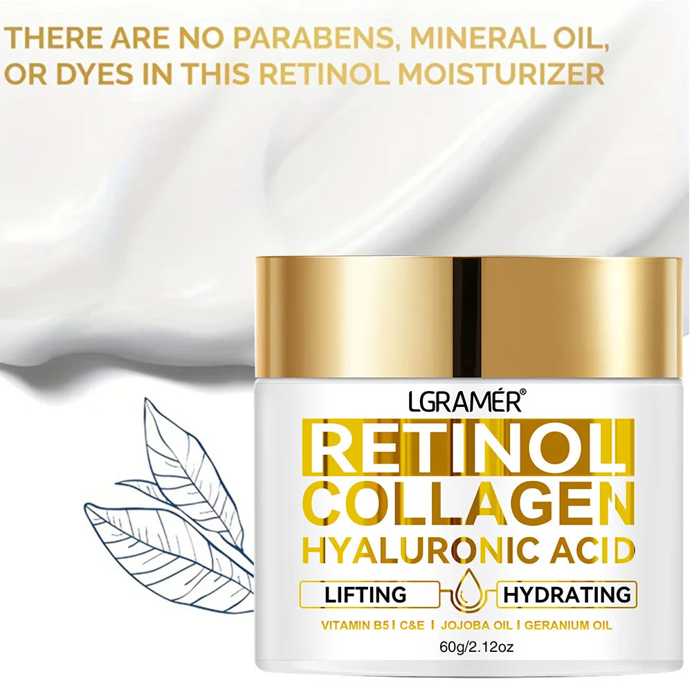 LGRAMER Retinol Face Cream – Oppstrammende og fuktighetsgivende anti-age krem for glattere hud
