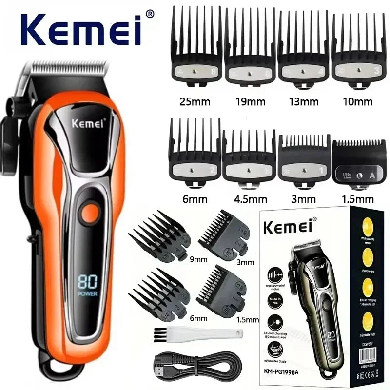 Kemei KM-PG1990A Professional Hair Clipper – kraftig, presis og stillegående trimmer for profesjonell hårklipp