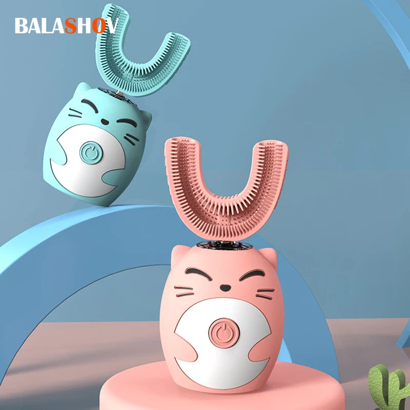 Balashov Kids U-Shape Sonic Electric Toothbrush – 360° smart tannbørste for barn med ultralydrengjøring og IPX7 vanntetthet
