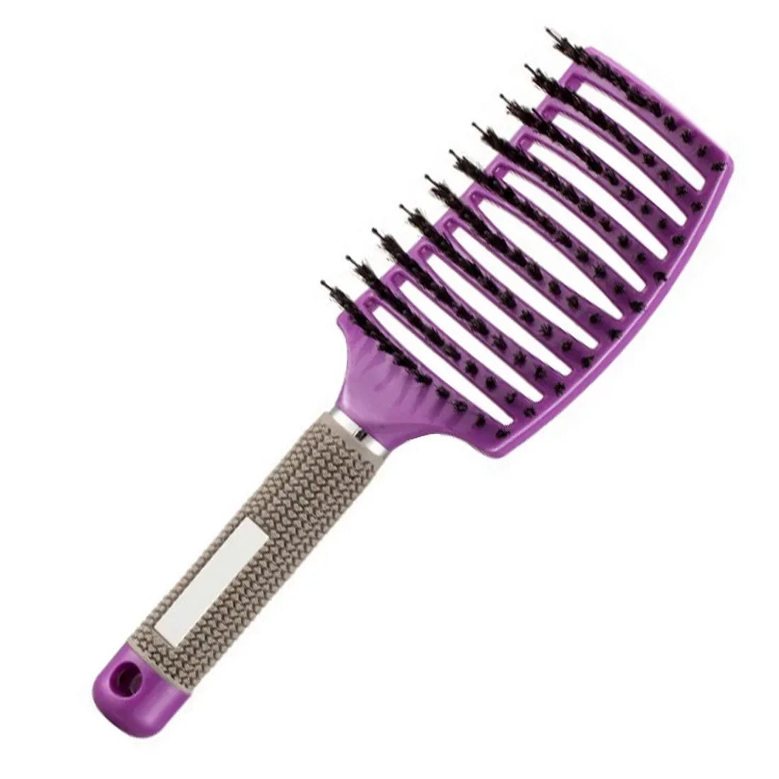 Nylon Bristle Scalp Massage Comb WetDry Use Curly Detangler Salon Hair Tool AntiStatic Design Styling Essential