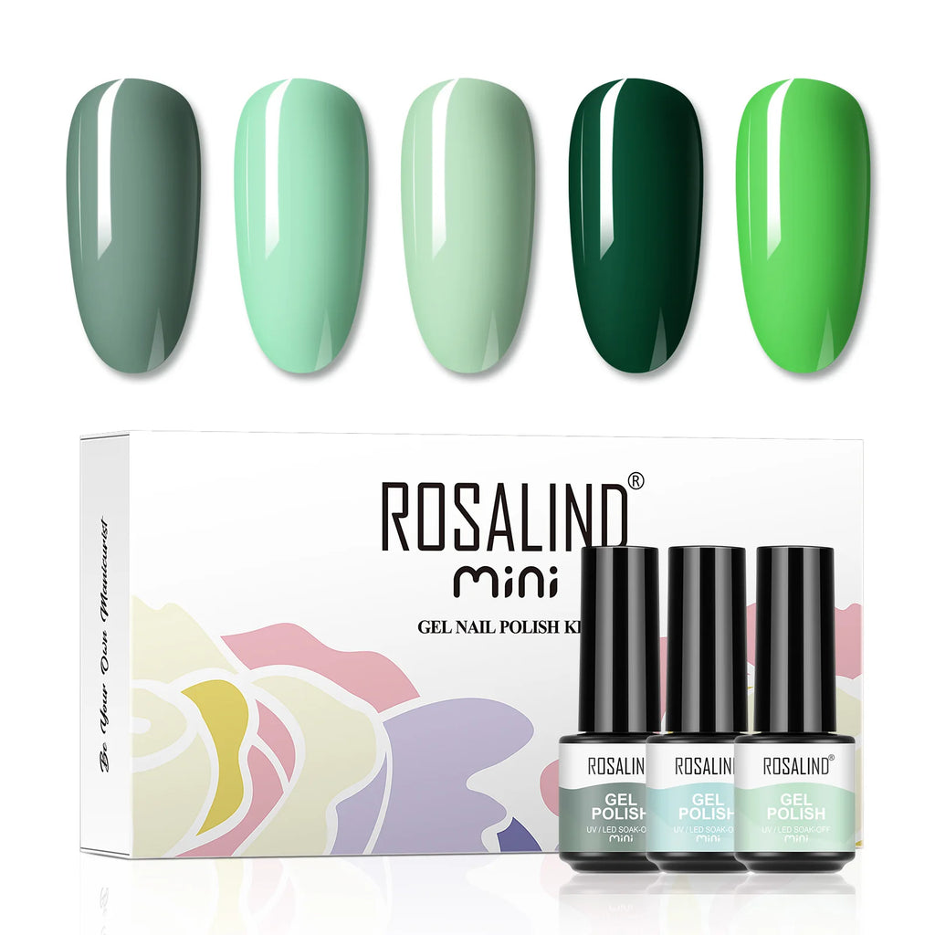 ROSALIND 5-Delers Gel Neglelakksett