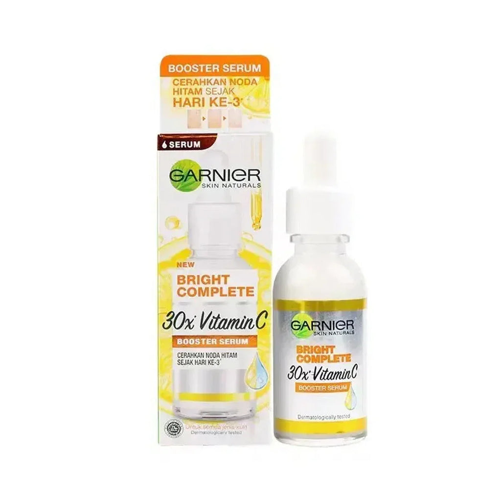 Garnier Bright Complete Vitamin C &amp; Niacinamide Booster Serum 30ml – Glød, Jevn Hudtone og Reduksjon av Urenheter