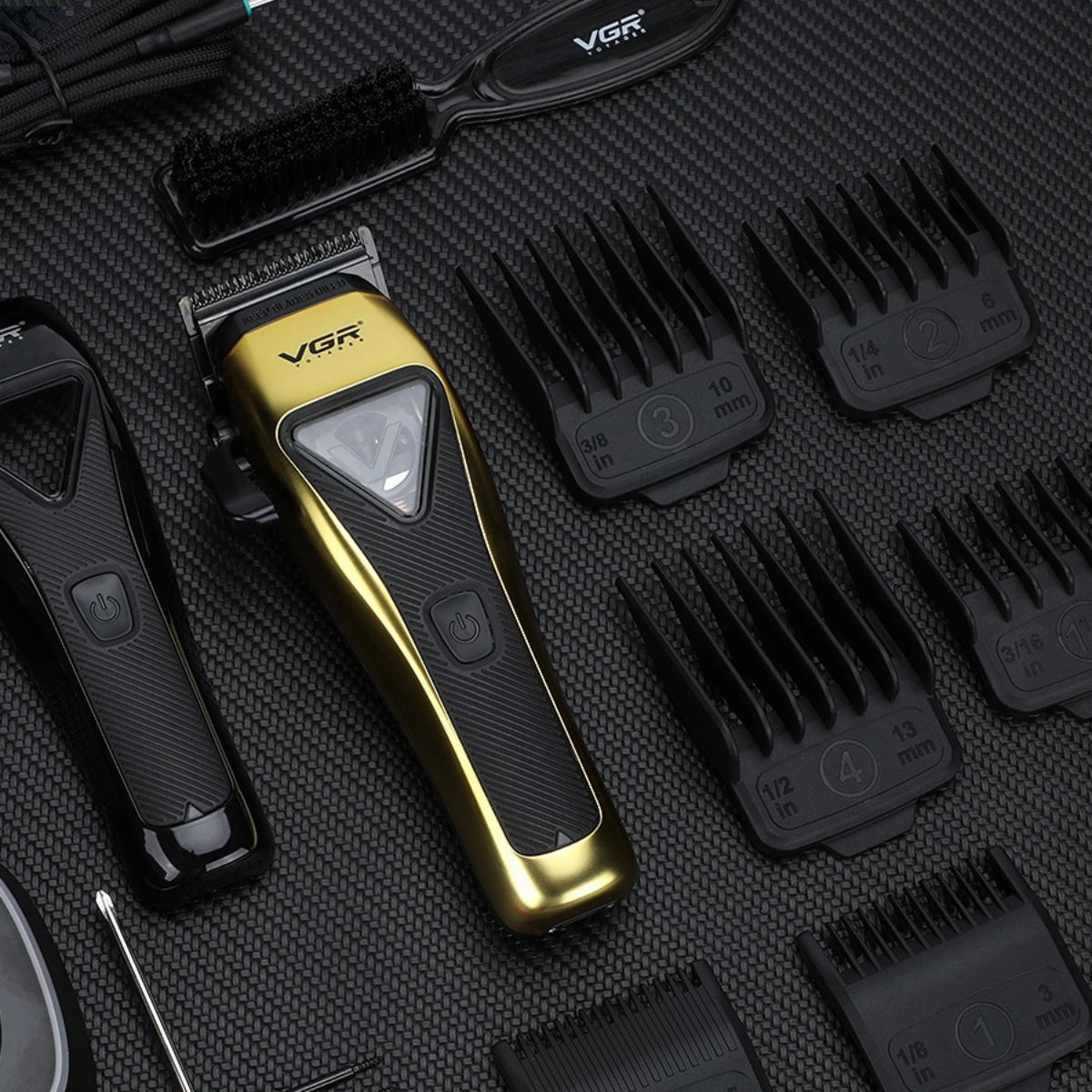 VGR V-015 trådløs hårklipper med vector-motor – 9000 RPM og DLC-blad